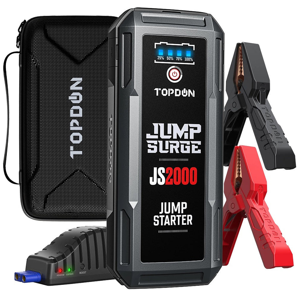 TOPDON JS2000 2000A Jump Starter Power Bank 12V Car Starting Device