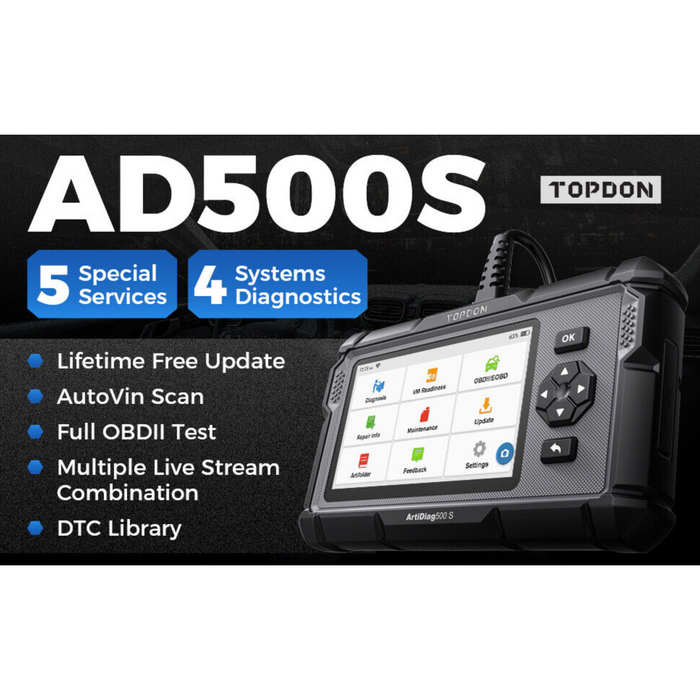 OBD2 Scanner TOPDON ArtiDiag500 Car Diagnostic Scanner Engine ABS SRS  Transmission CAN Diagnostic Full OBD2 Test 