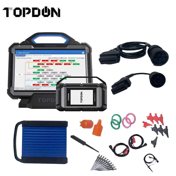 Topdon Phoenix Max Professional Diagnostic Scan Tool 12/24 V With Or  Without Truck Adapter Kit